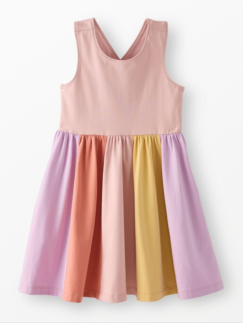 Hanna Andersson Rainbow Skirt Skater Dress with Pockets